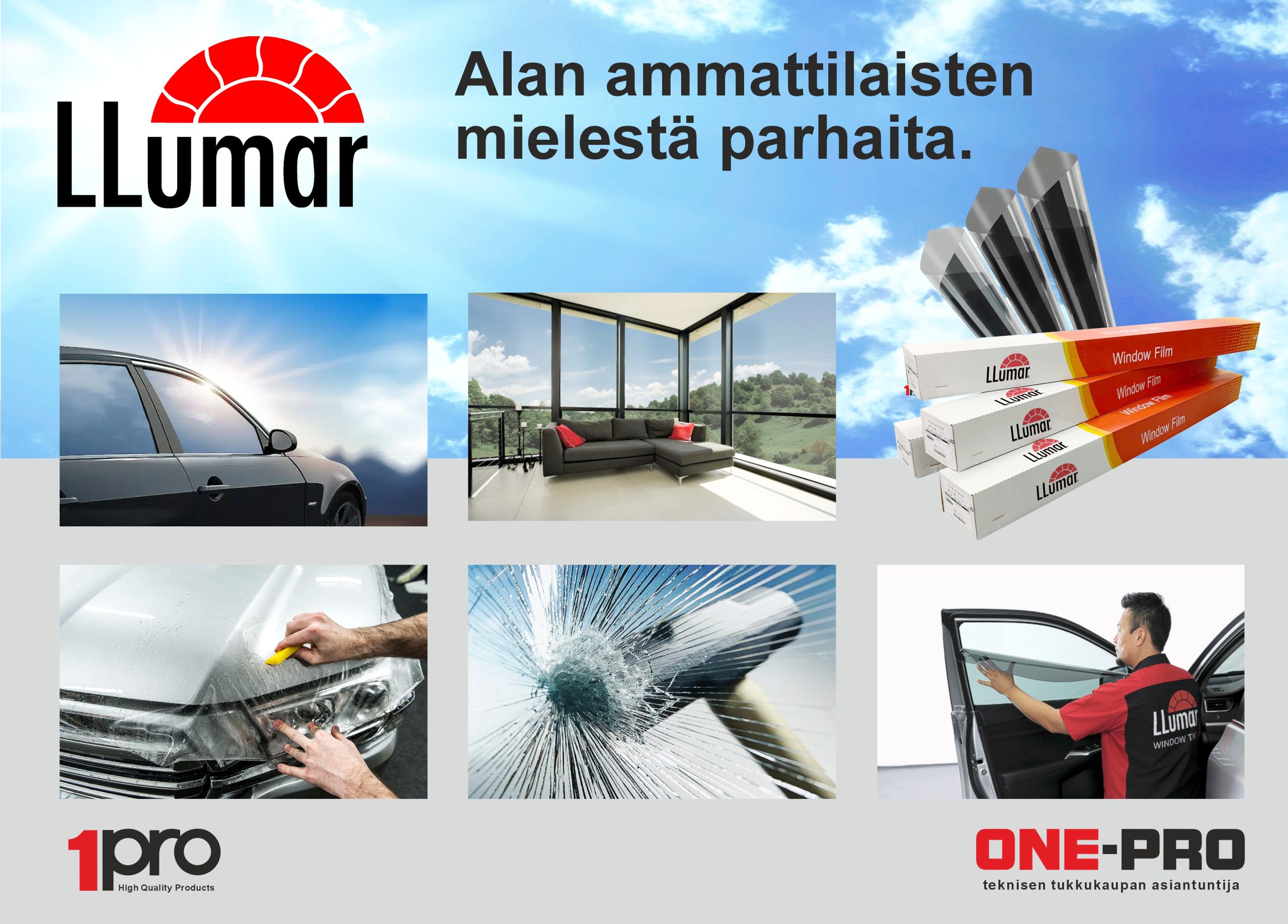 LLUMAR kaikkien eri kalvojen kuvabanneri 02-2026